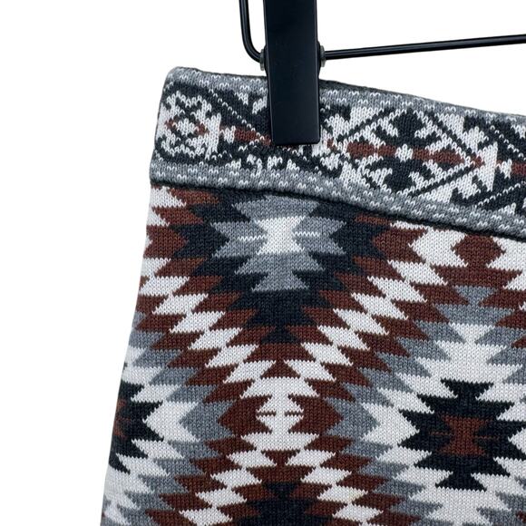 ODD MOLLY 100% Cotton Aztec Print Pull On A Line skirt Size 2/ Medium - Picture 3 of 9